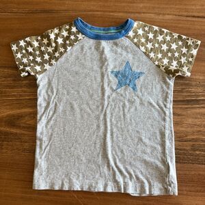 Mini Boden Gray Raglan Star Tee Boys' 4-5